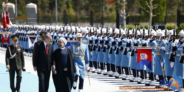 استقبال باشکوه از رئیس‎جمهور  ایران در ترکیه (فیلم و تصاویر)