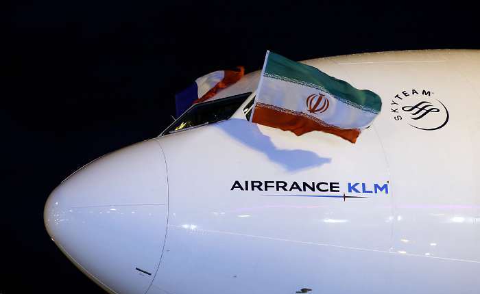 فرود پرواز ایرفرانس در تهران (تصاویر)