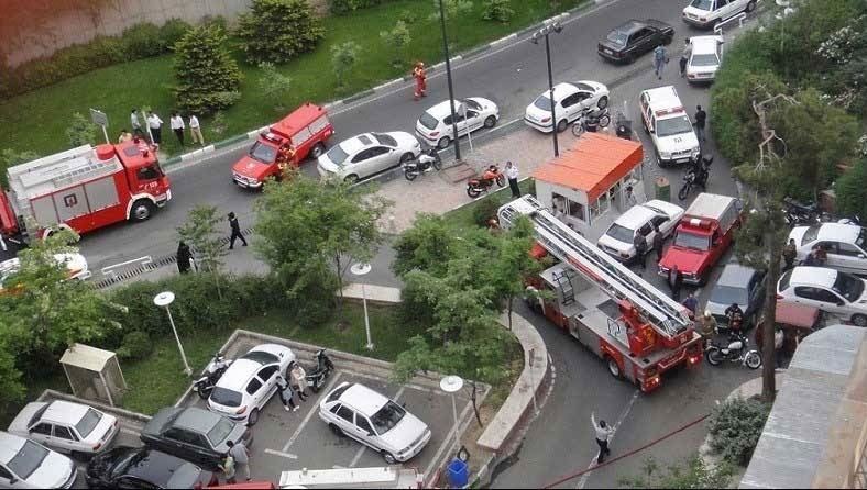 وقوع حادثه برای یک پارکینگ طبقاتی در تهران
