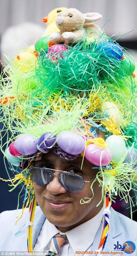 پوشش عجیب و رنگارنگ مردم در رژه یکشنبه عید پاک نیویورک (تصاویر)