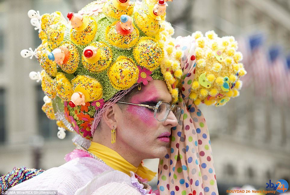 پوشش عجیب و رنگارنگ مردم در رژه یکشنبه عید پاک نیویورک (تصاویر)
