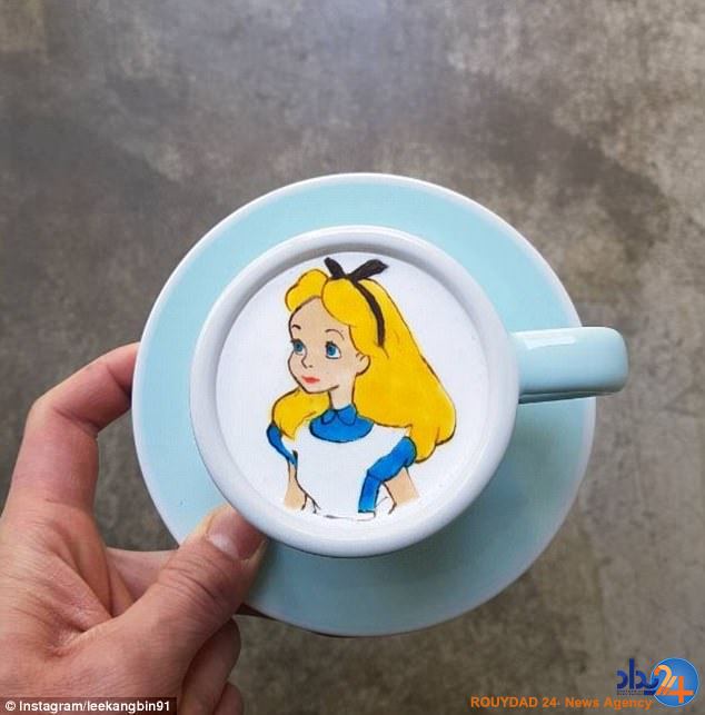 آثار ونگوگ و شخصیت‌های دیزنی لند در فنجان قهوه شما (تصاویر)