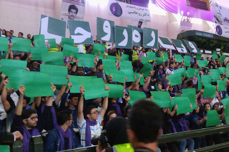 فریاد استقبال از روحانی در زنجان(تصویر)