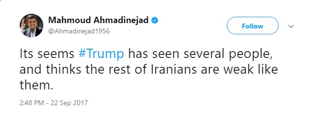پنج اشتباه توییت انگلیسی احمدی‌نژاد