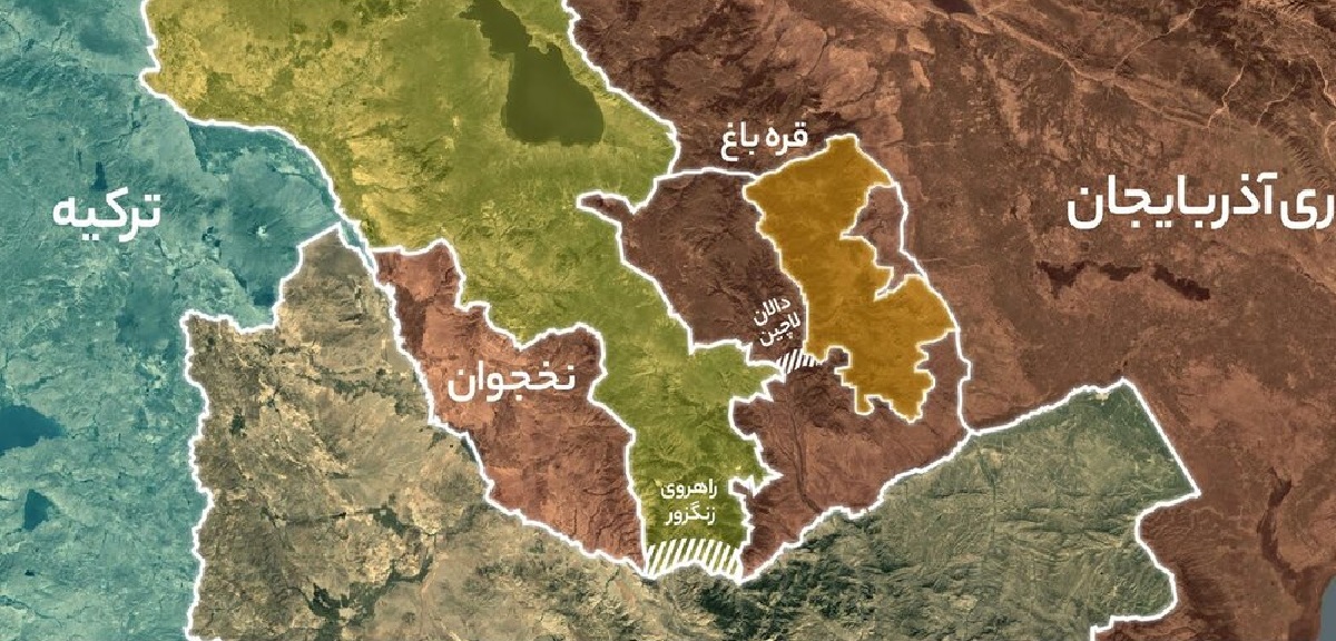 نقشه درگیری آذربایجان و ارمنستان