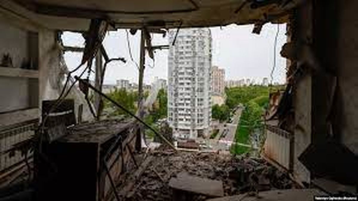 فیلم هولناک از لحظه  اصابت پهپاد روسیه به ساختمان مسکونی در اوکراین