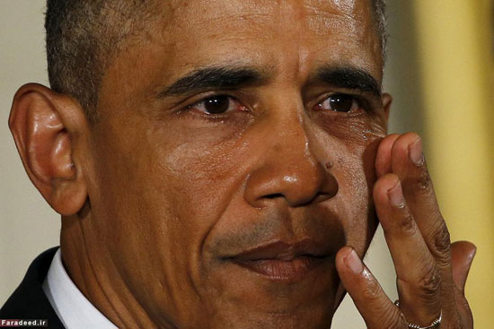 اشک اوباما درآمد + تصاویر اشک اوباما درآمد + تصاویر