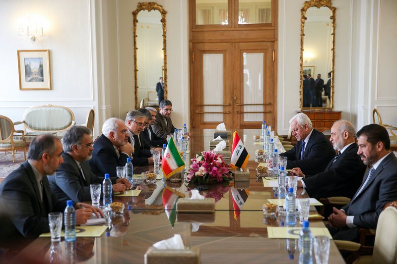 دیدار و نشست خبری مشترک وزرای خارجه ایران و عراق (تصاویر)