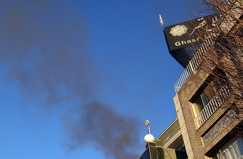 آتش‌سوزی هتل قصر مشهد (تصاویر)