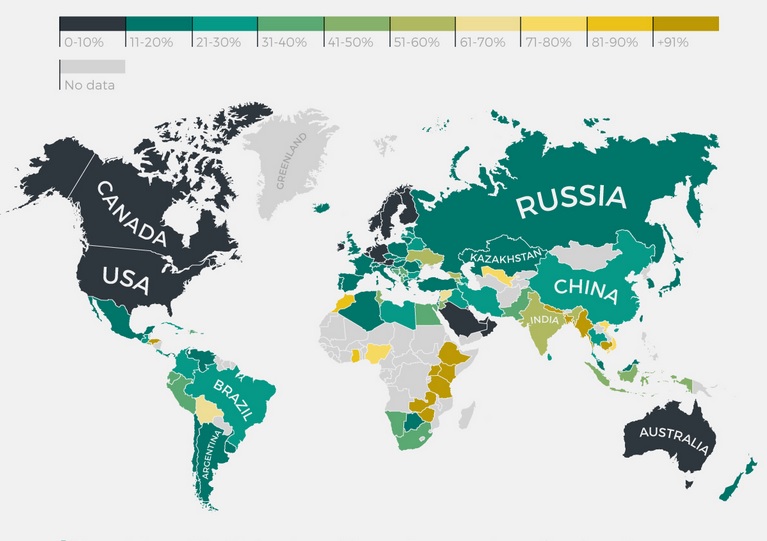 هزینه غذای یک خانواده چهارنفره در کشورهای مختلف جهان+نقشه هزینه غذای یک خانواده چهارنفره در کشورهای مختلف جهان+نقشه