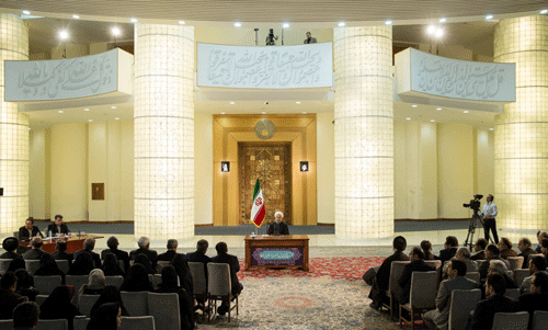 نشست خبری رئیس جمهور (تصاویر)