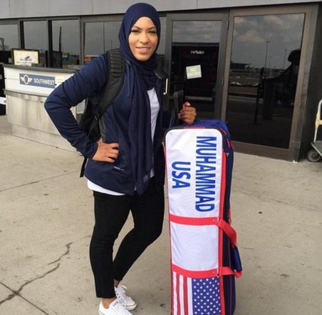 اولین شمشیرباز محجبه آمریکایی (عکس)