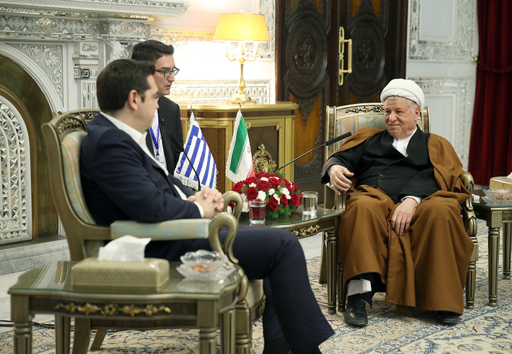 دیدار نخست وزیر یونان با آیت الله هاشمی رفسنجانی