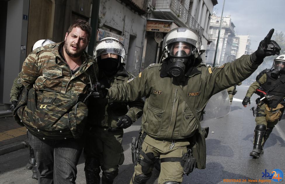 کشاورزان یونانی در اعتراض