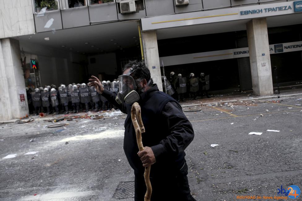 کشاورزان یونانی در اعتراض