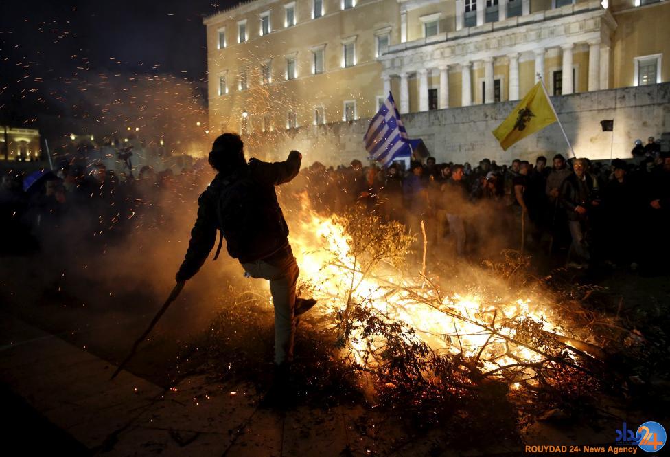 کشاورزان یونانی در اعتراض