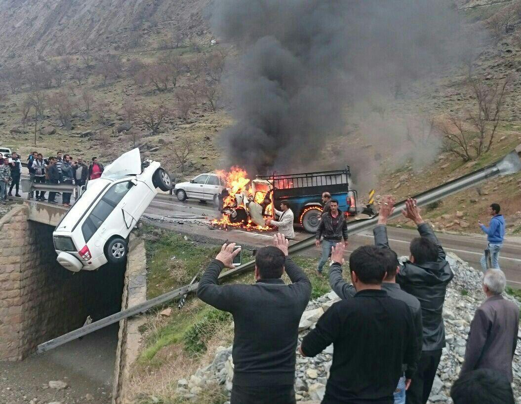 تصادف وحشتناک در جاده شیراز-بوشهر (عس)