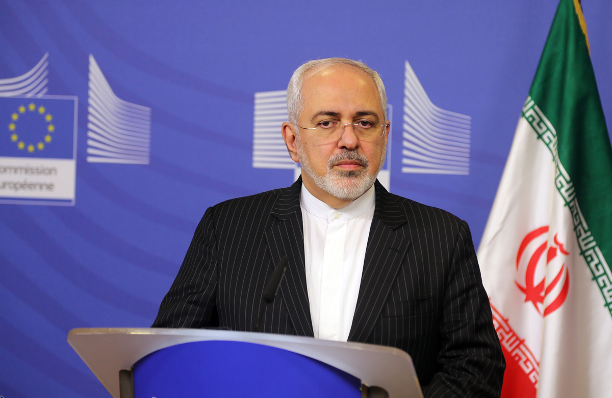 کنفرانس مطبوعاتی مشترک ظریف و موگرینی در در بروکسل