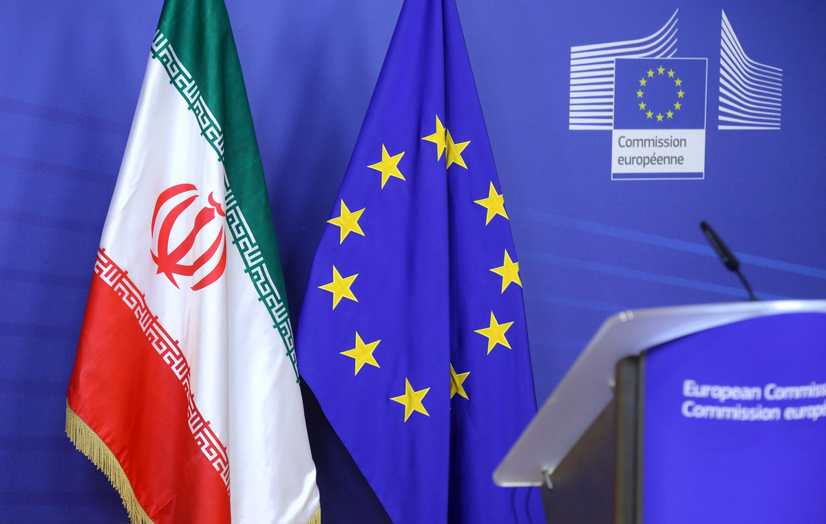 کنفرانس مطبوعاتی مشترک ظریف و موگرینی در در بروکسل