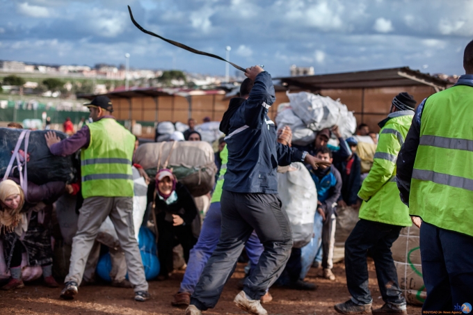 قاچاق کالا در مرز اسپانیا و مراکش