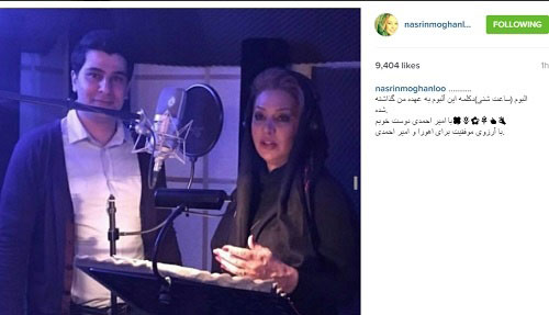 نسرین مقانلو در حال ضبط آلبوم موسیقی نسرین مقانلو در حال ضبط آلبوم موسیقی