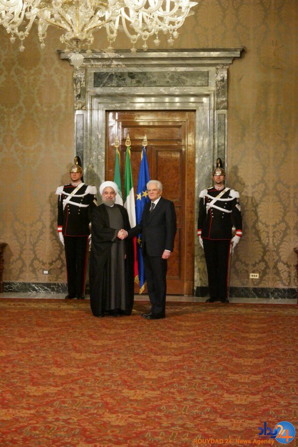 اولین تصاویر استقبال از روحانی در ایتالیا اولین تصاویر استقبال از روحانی در ایتالیا