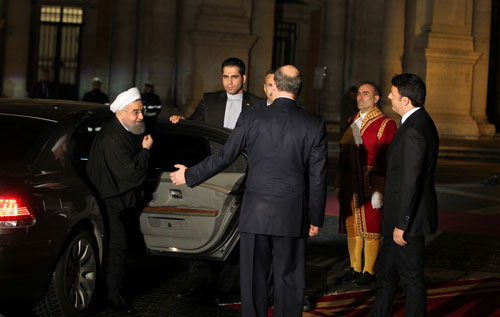 استقبال و مذاکرات دو جانبه روحانی و نخست وزیر ایتالیا (تصاویر) استقبال و مذاکرات دو جانبه روحانی و نخست وزیر ایتالیا (تصاویر)