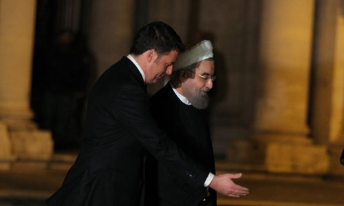 استقبال و مذاکرات دو جانبه روحانی و نخست وزیر ایتالیا (تصاویر) استقبال و مذاکرات دو جانبه روحانی و نخست وزیر ایتالیا (تصاویر)