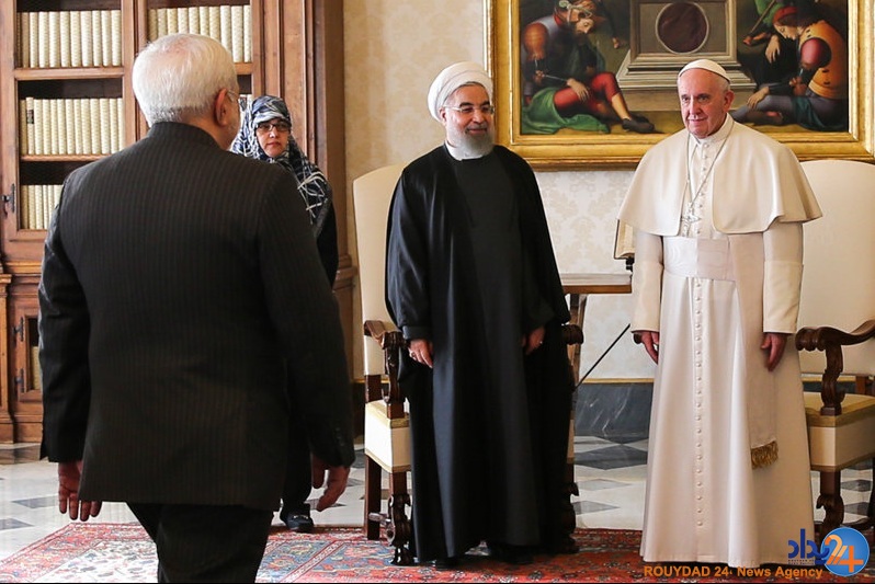 زن همراه روحانی در دیدار با پاپ کیست؟