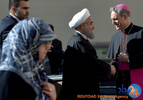 زن همراه روحانی در دیدار با پاپ کیست؟