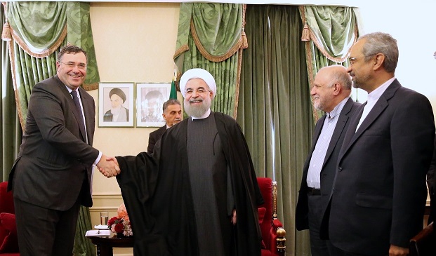 دیدار مدیران ایرباس و توتال با روحانی (تصاویر)