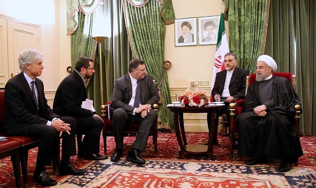 دیدار مدیران ایرباس و توتال با روحانی (تصاویر)