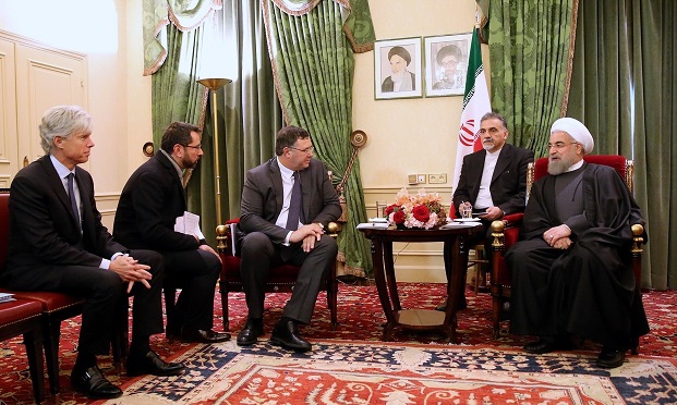 دیدار مدیران ایرباس و توتال با روحانی (تصاویر)