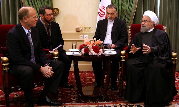 دیدار مدیران ایرباس و توتال با روحانی (تصاویر)