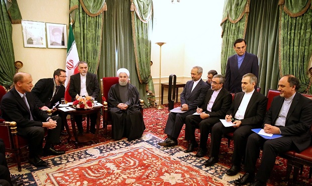 دیدار مدیران ایرباس و توتال با روحانی (تصاویر)