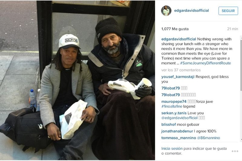 داویدز غذایش را با یک فقیر تقسیم کرد (تصویر)