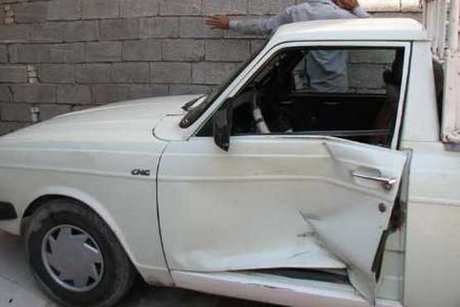 انفجار وانت‌پیکان در جایگاه CNG + تصاویر