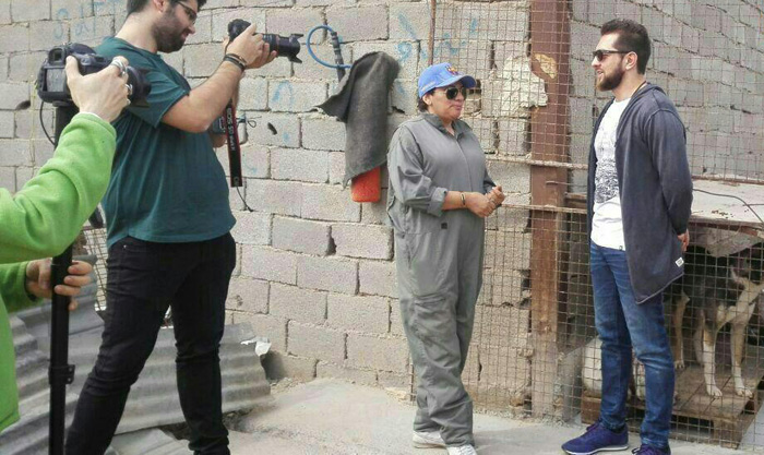 بهرام رادان در کنار حیوانات بی‌سرپرست (تصاویر)