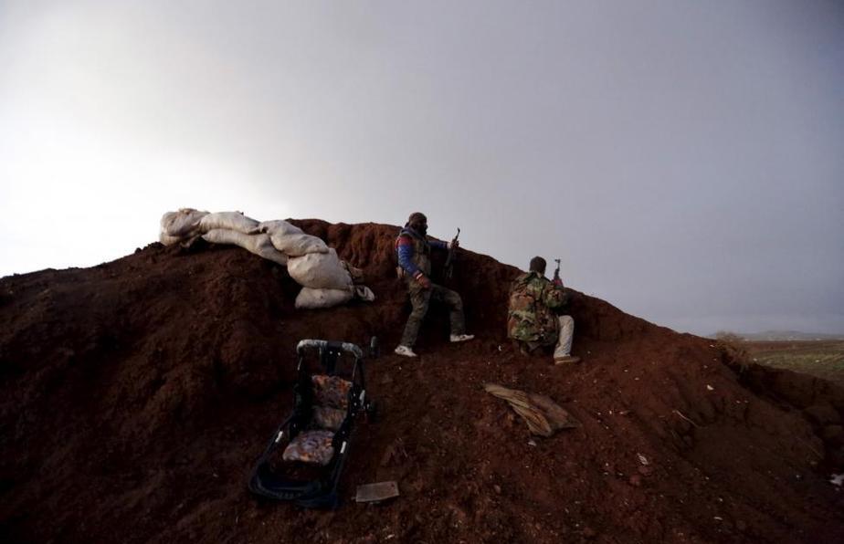 بی کاری در جبهه سوریه (تصاویر)