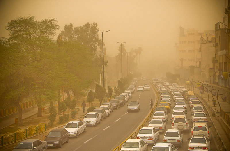 گرد و غبار در هوای اهواز