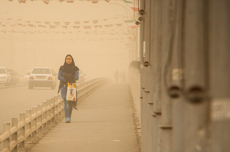 گرد و غبار در هوای اهواز