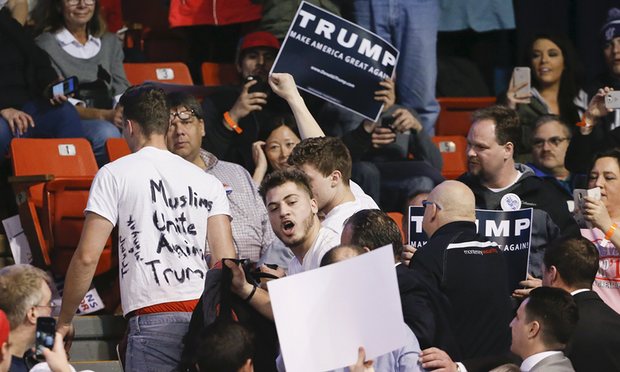 گردهمایی انتخاباتی ترامپ به دلایل «امنیتی» لغو شد (تصاویر)