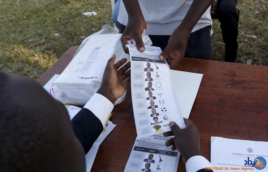 صحنه هایی از روز رای گیری در اوگاندا