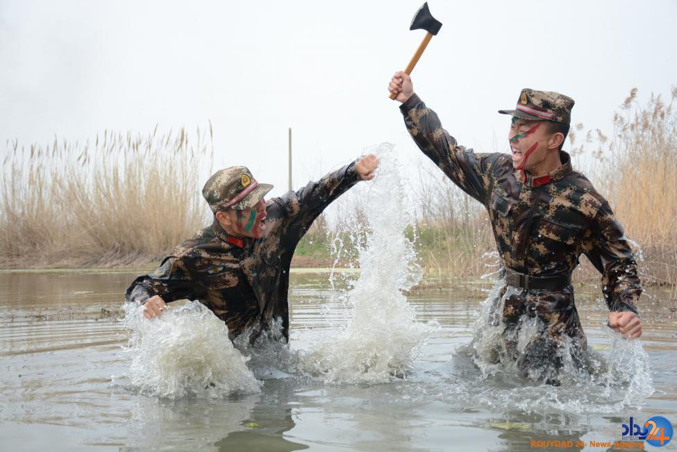 تمرینات پلیس شبه نظامی چین