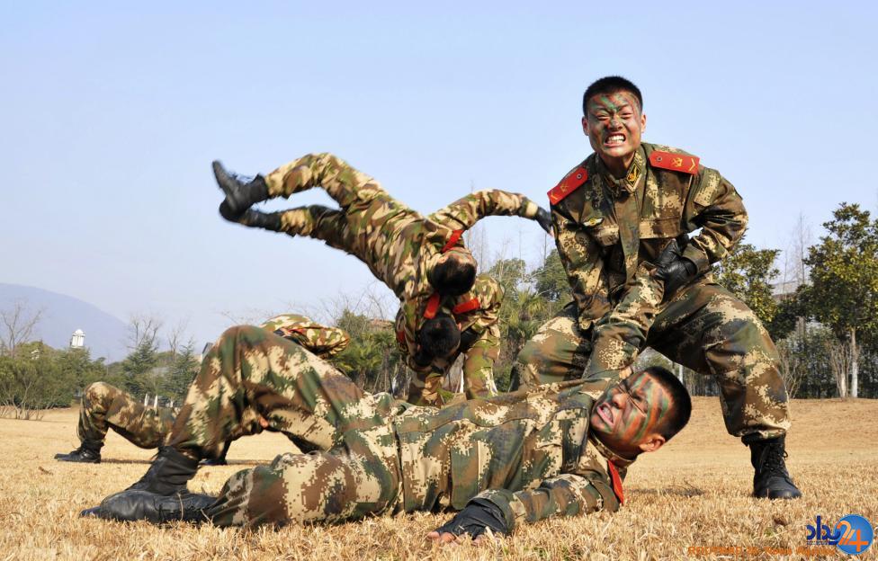 تمرینات پلیس شبه نظامی چین