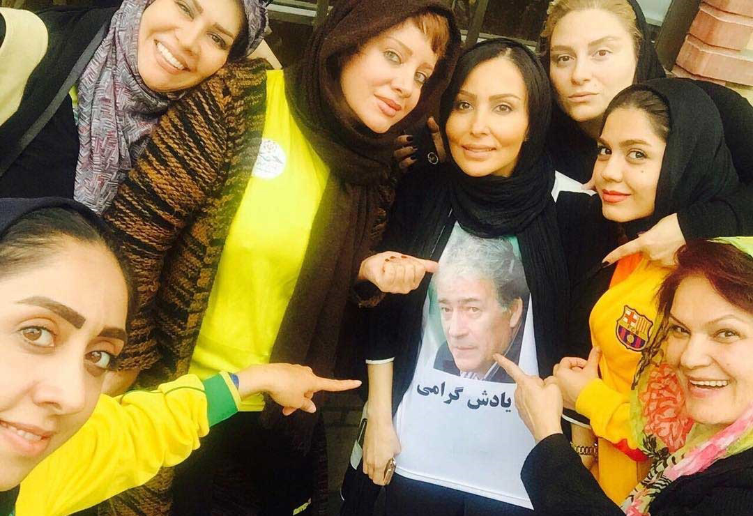 تصویر حجازی روی تی‌شرت پرستو صالحی (تصاویر)