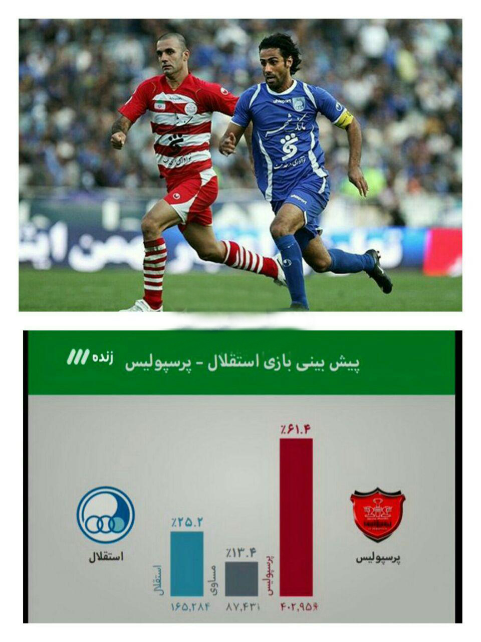 مخاطبان 90 نتیجه داربی را مشخص کردند (تصویر) مخاطبان 90 نتیجه داربی را مشخص کردند (تصویر)