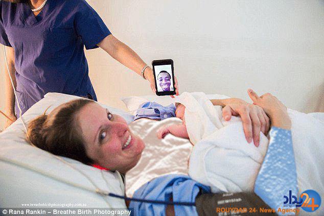 مادر استرالیایی خود را سزارین کرد