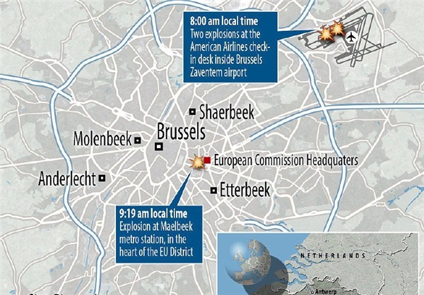 انفجارهای هماهنگ در بروکسل/ 30 کشته، 136 زخمی (تصاویر) انفجارهای هماهنگ در بروکسل/ 30 کشته، 136 زخمی (تصاویر)