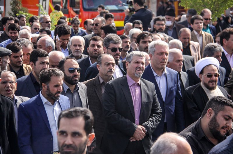 مراسم تشییع و تدفین پیکر مادر همسر رئیس جمهور (تصاویر)